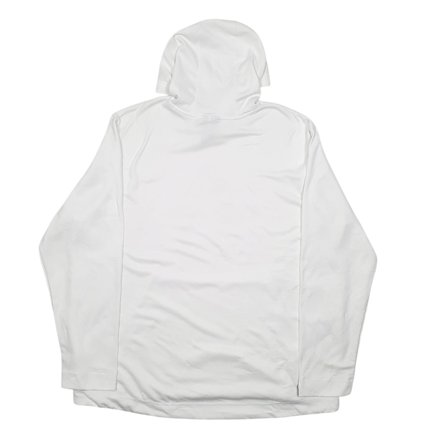 Mens White Adidas Spellout Active Workout Gym Running Hoodie Jumper