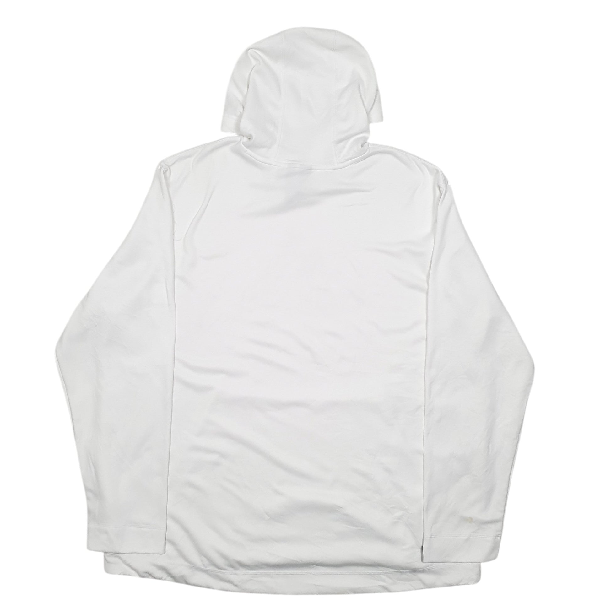 Mens White Adidas Spellout Active Workout Gym Running Hoodie Jumper