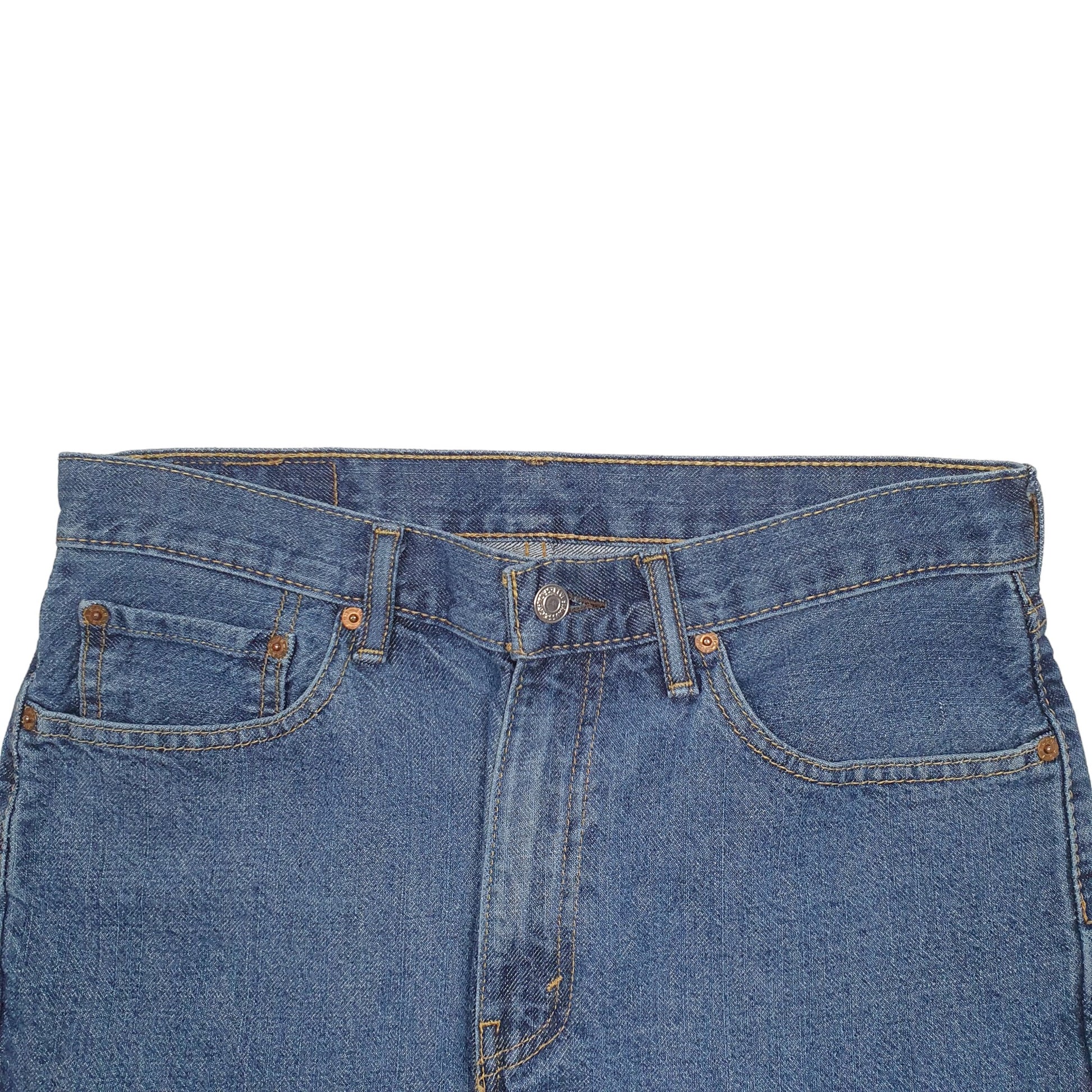 Mens Blue Levis Denim Jeans Jorts 505 Regular Denim Shorts