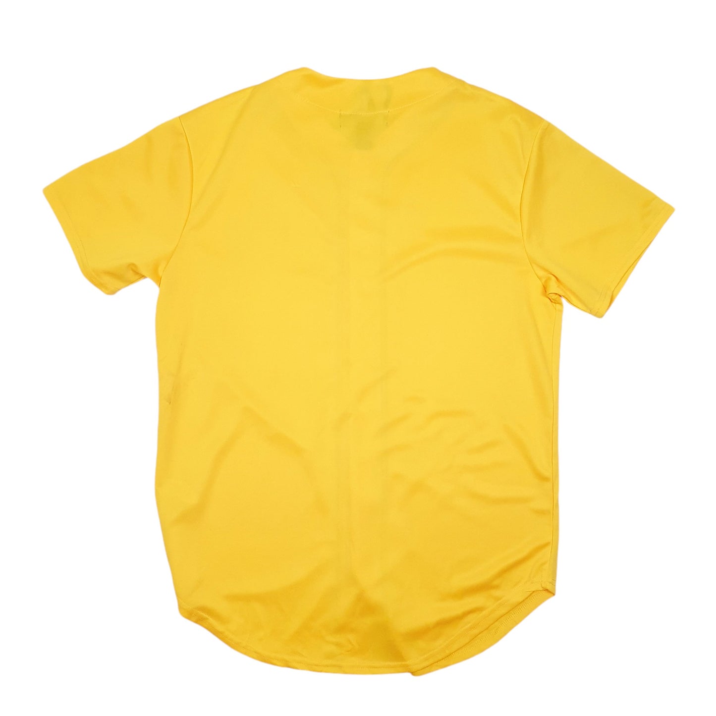 Mens Yellow Forever 21 Baseball Jersey Short Sleeve T Shirt