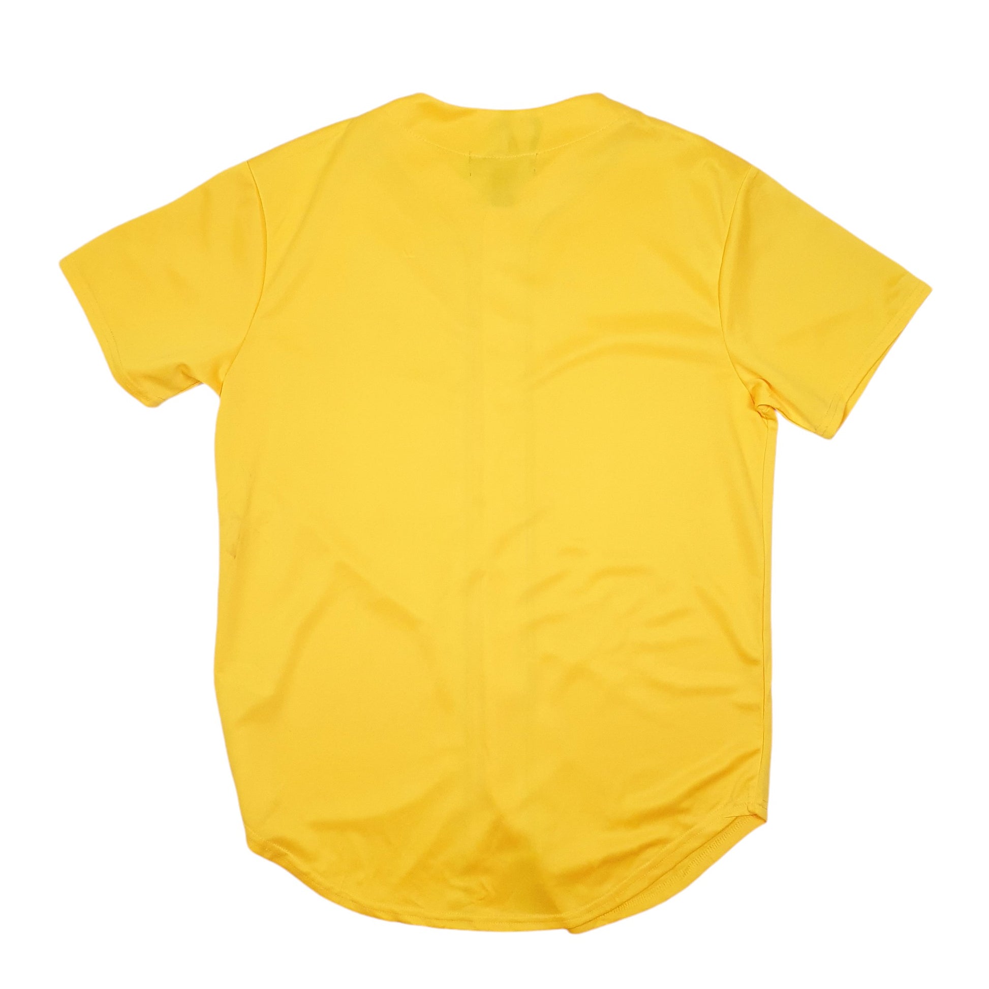 Mens Yellow Forever 21 Baseball Jersey Short Sleeve T Shirt
