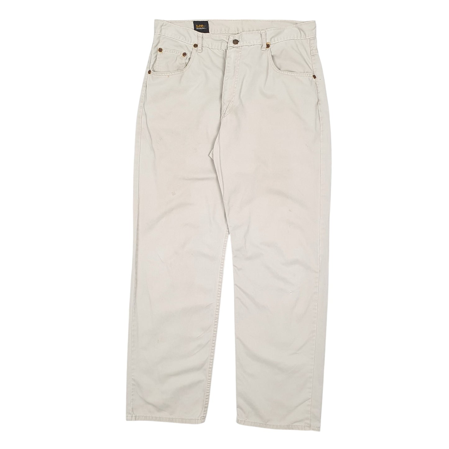 Mens Cream Lee Riders Chino Trousers