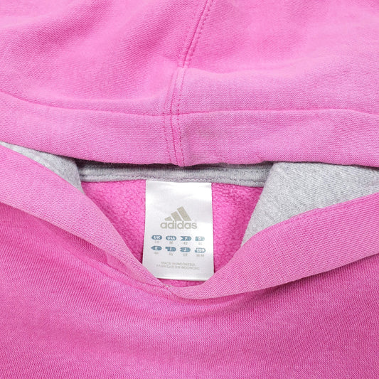 Womens Pink Adidas Spellout Hoodie Jumper