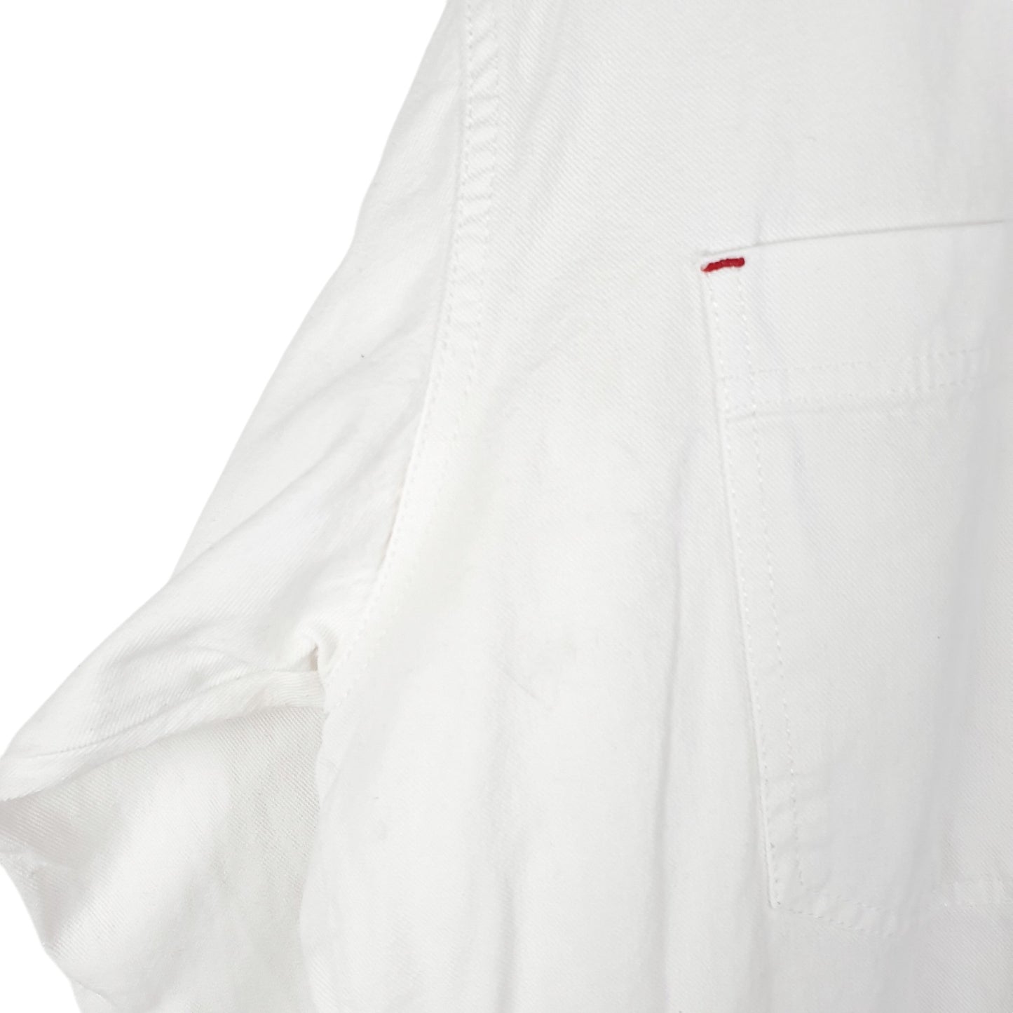 Mens White Levis Denim Jeans Vintage Red Tab Overshirt Shacket Long Sleeve Shirt