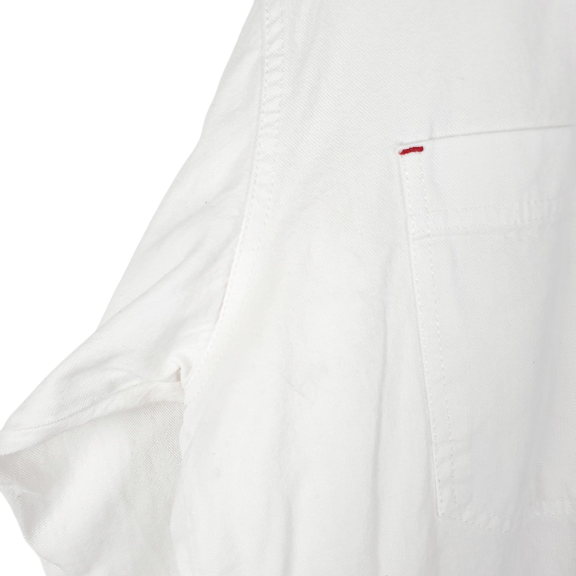 Mens White Levis Denim Jeans Vintage Red Tab Overshirt Shacket Long Sleeve Shirt