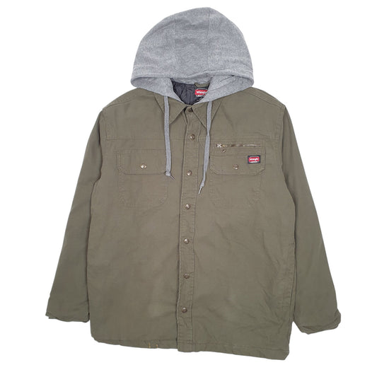 Mens Khaki Dickies Hoodie Bomber Full Zip Coat