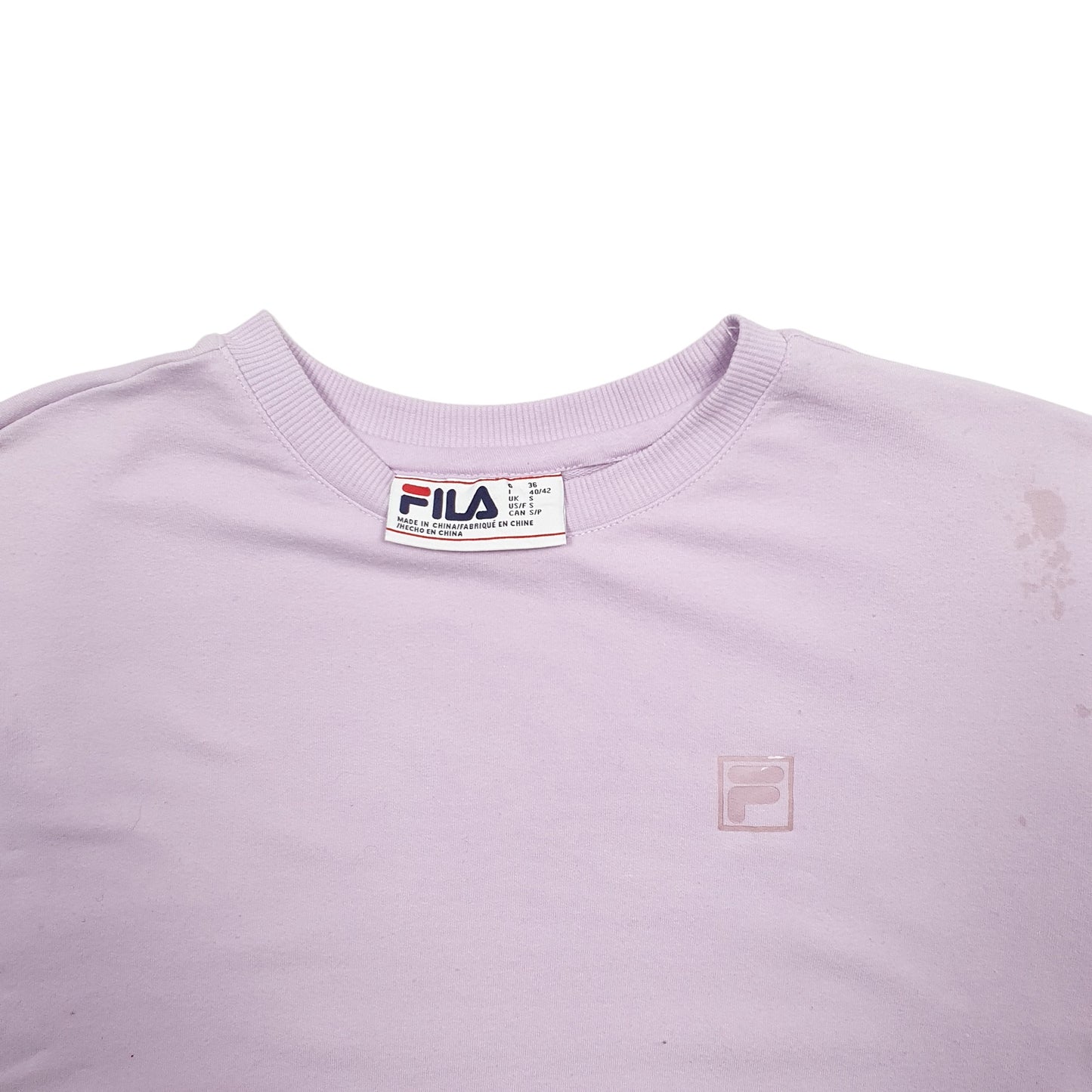 Womens Purple Fila  Crewneck Jumper