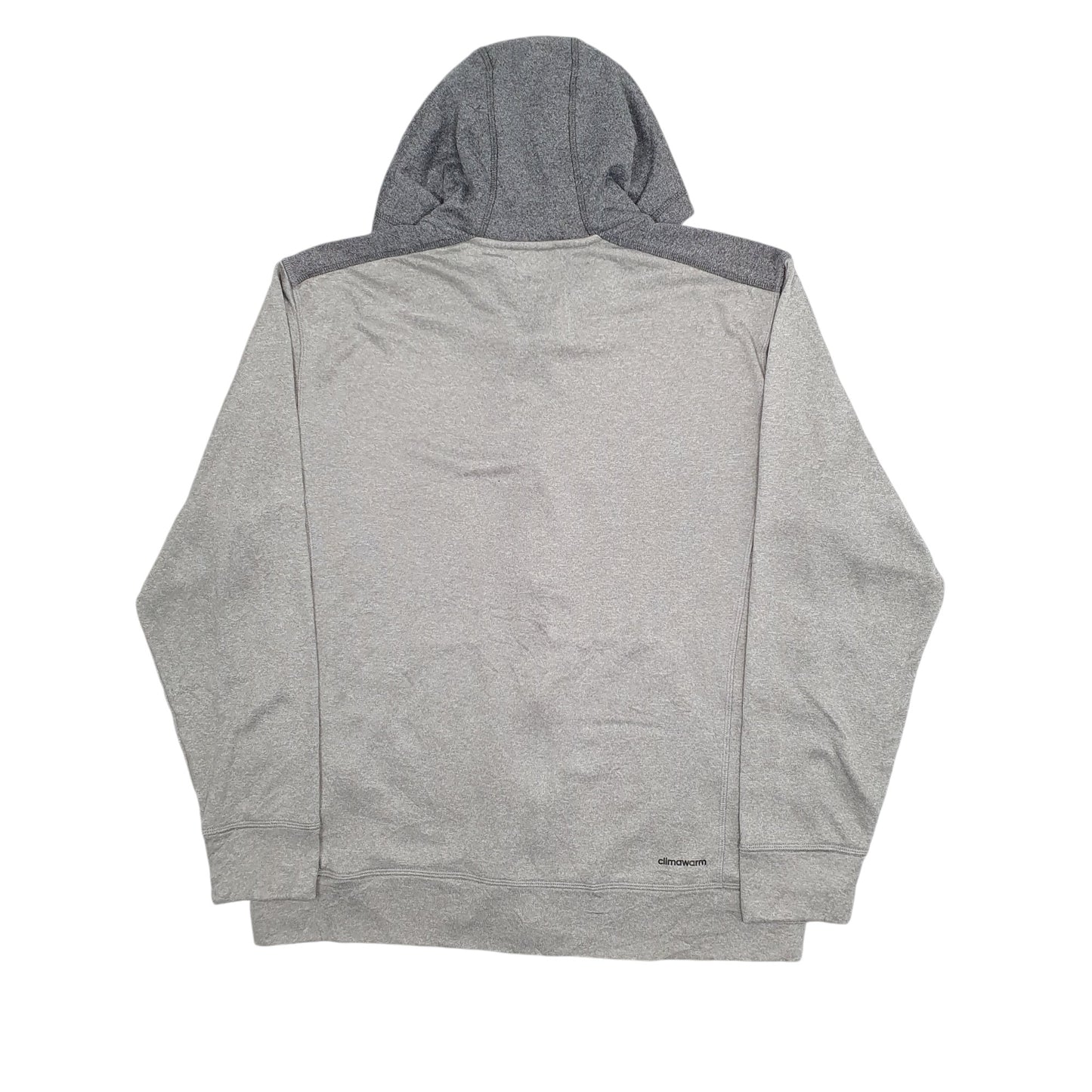 Mens Grey Adidas Hoodie Climawarm Full Zip Jumper
