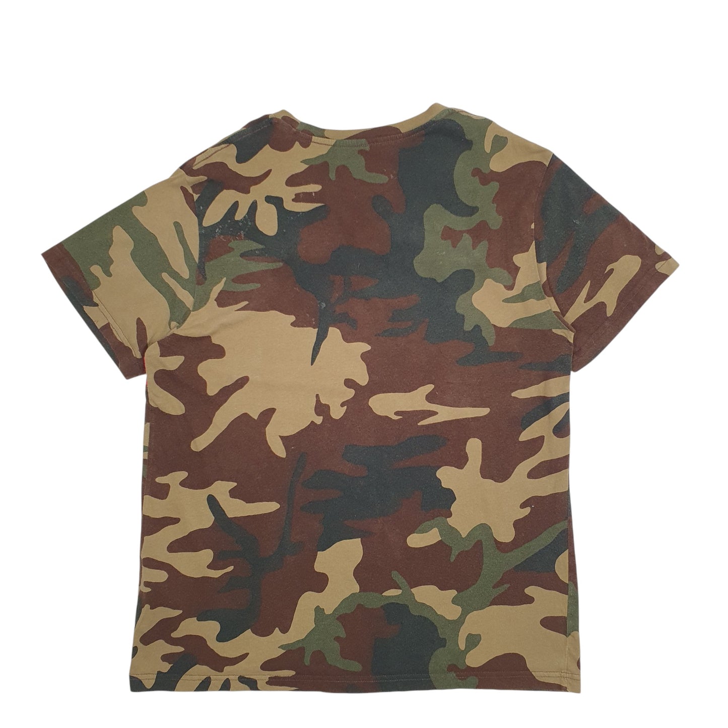 Mens Camo Levis Spellout Camouflage Short Sleeve T Shirt