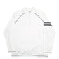 Mens White Adidas  Quarter Zip Jumper