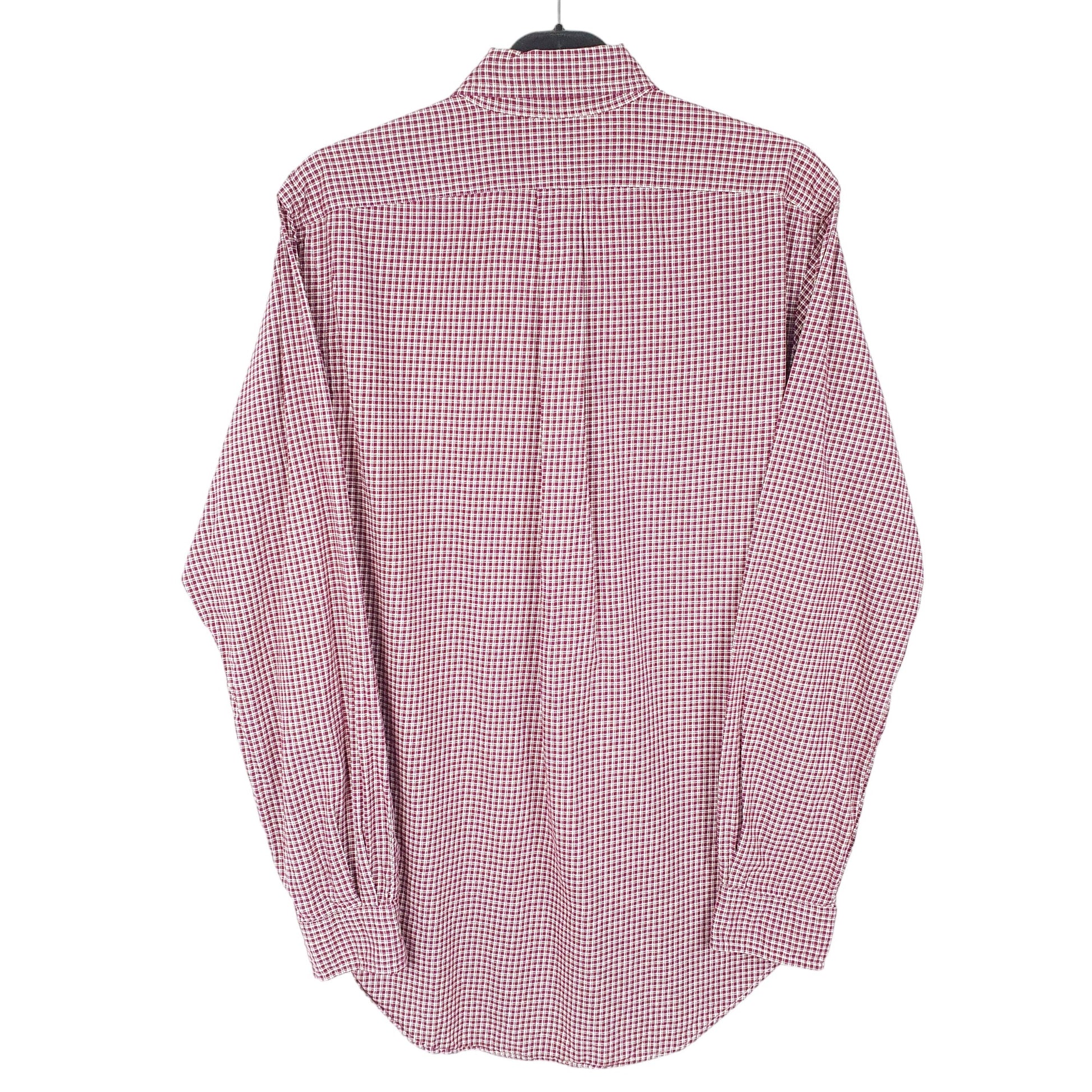 Mens Burgundy Ralph Lauren Oxford Long Sleeve Shirt