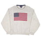 Mens Beige Roundtree & York Knit USA Flag America Vintage Crewneck Jumper