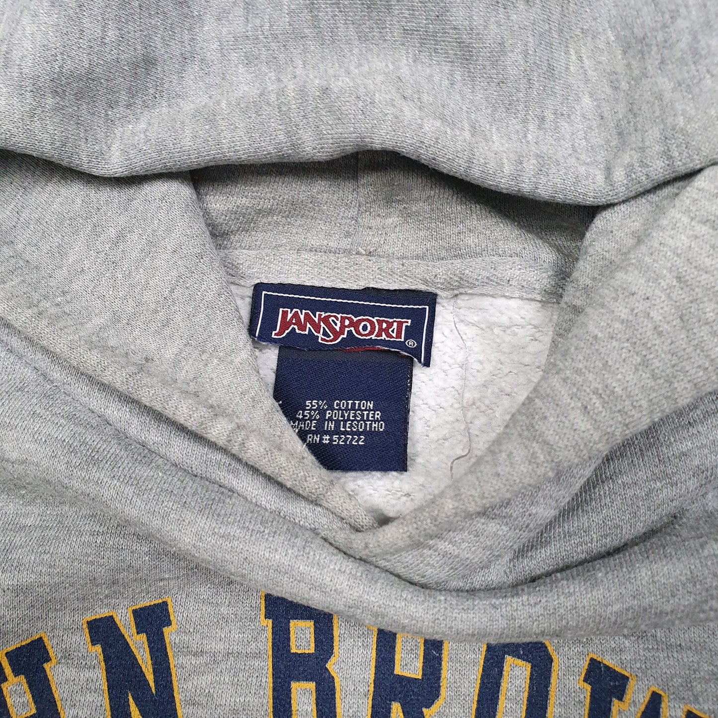 Mens Grey Jansport John Brown University USA Hoodie Jumper