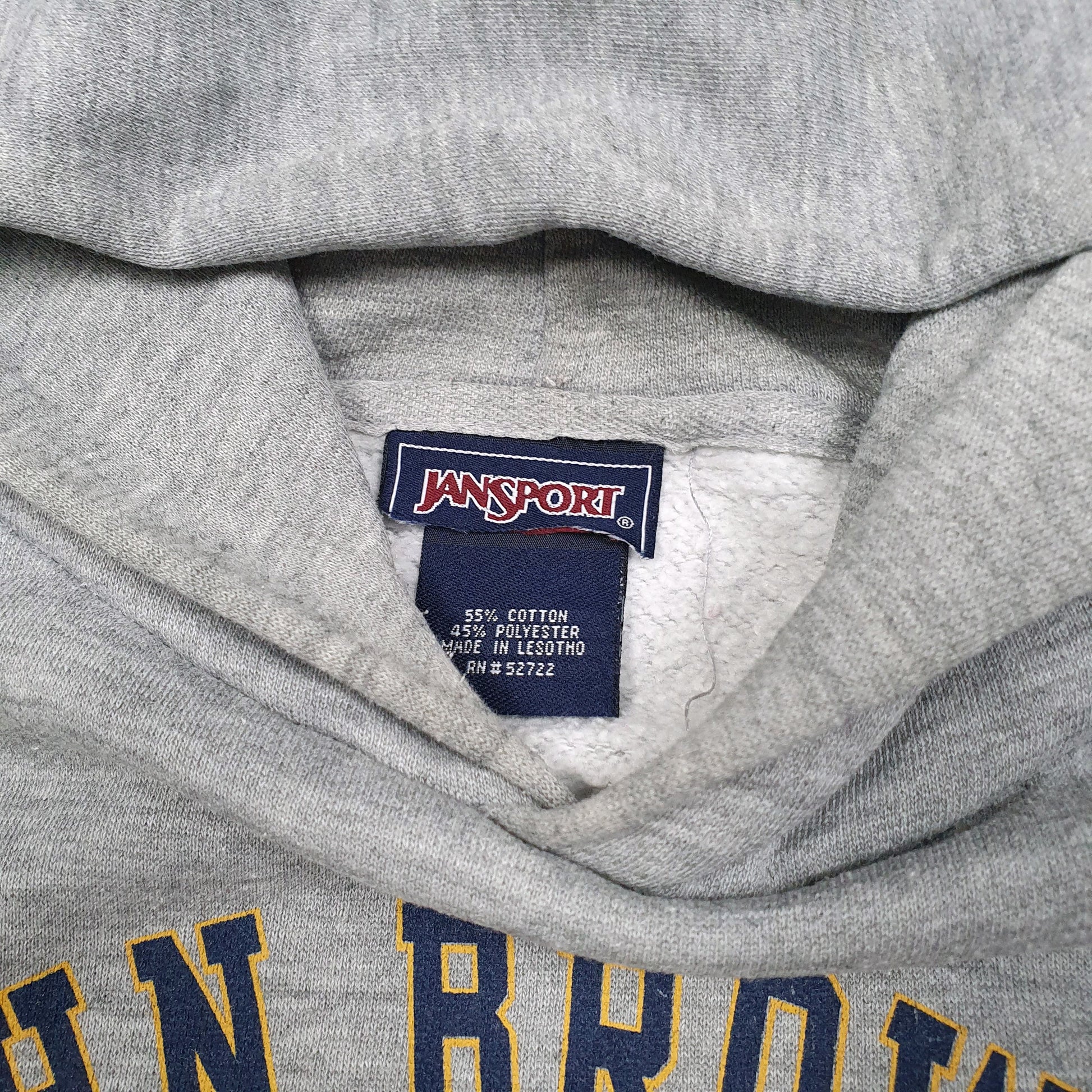 Mens Grey Jansport John Brown University USA Hoodie Jumper