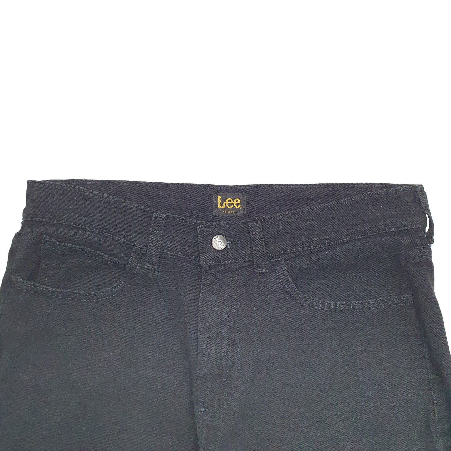 Mens Black Lee Cut off Denim Shorts