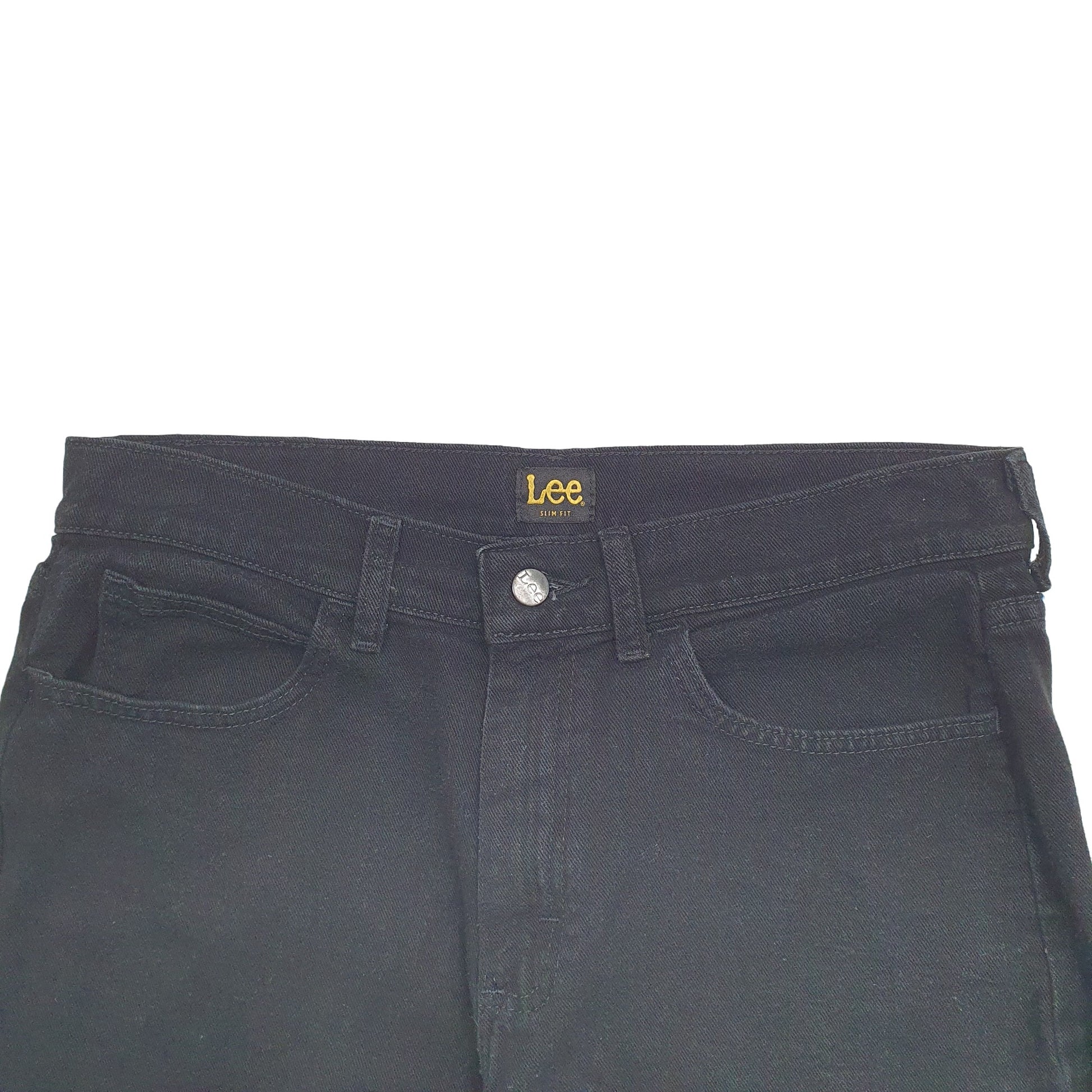 Mens Black Lee Cut off Denim Shorts