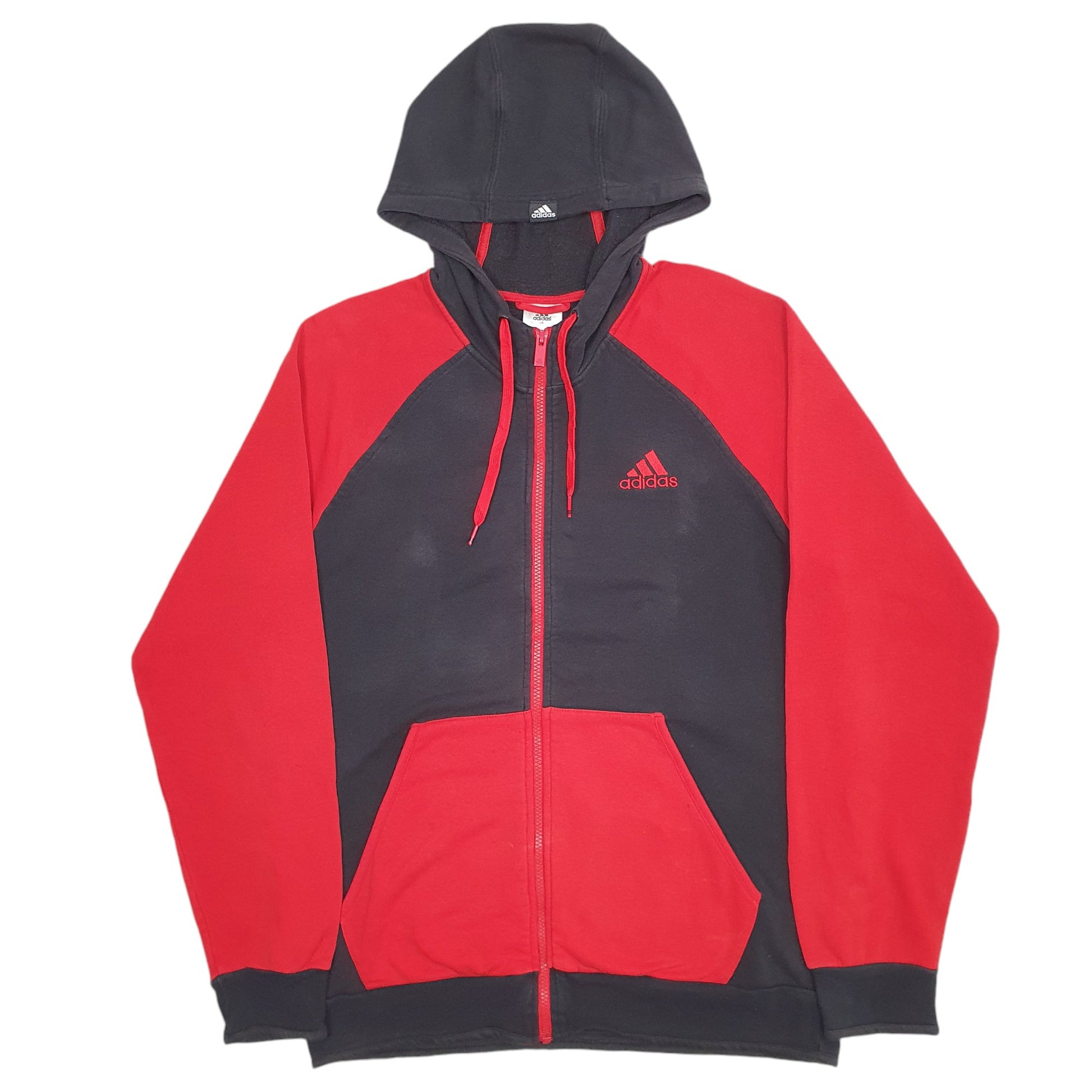 Mens Red Adidas  Full Zip Jumper