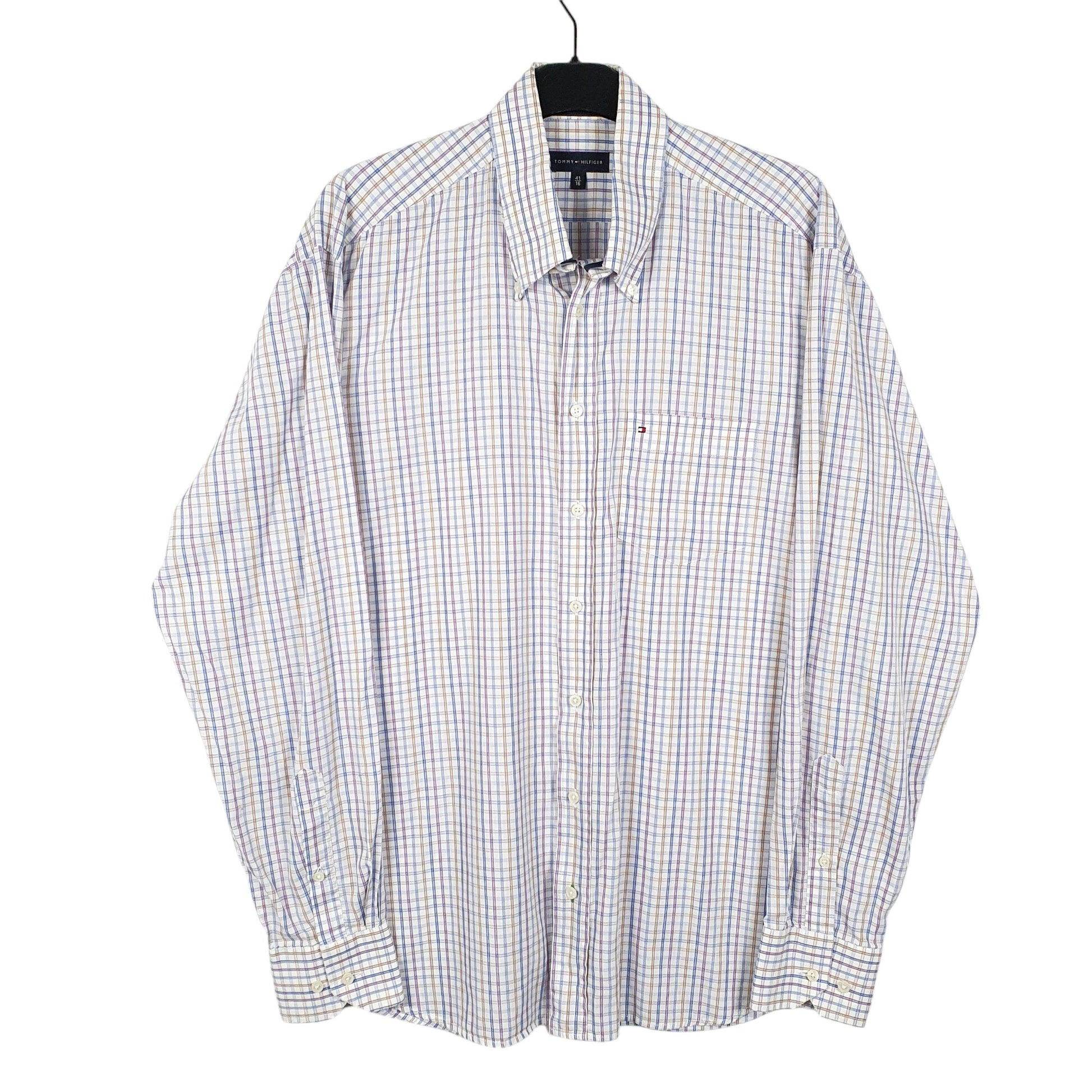 Mens White Tommy  Hilfiger  Long Sleeve Shirt