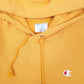 Mens Yellow Champion Reverse Weave Hoodie Jumper