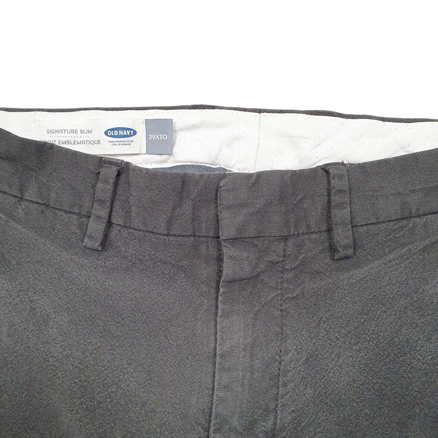 Mens Grey Old Navy Signature Chino Trousers