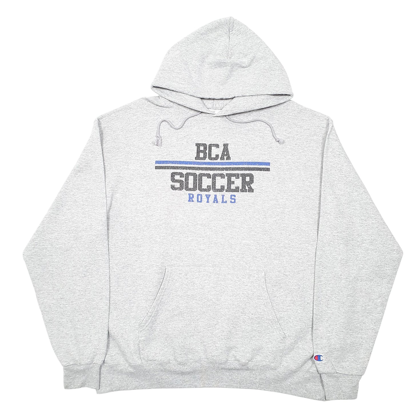 Mens Grey Champion BCA Soccer Royals USA Hoodie Jumper