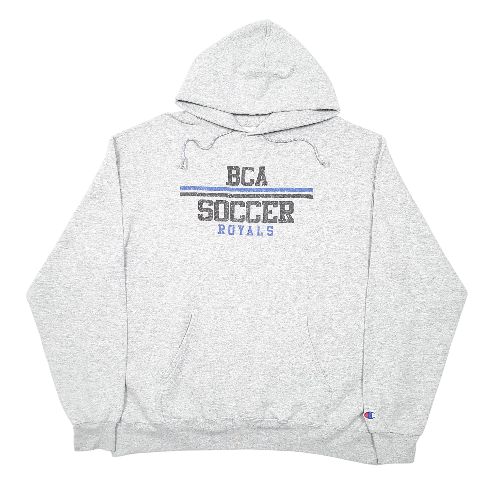 Mens Grey Champion BCA Soccer Royals USA Hoodie Jumper