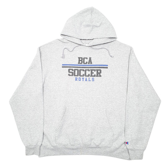 Mens Grey Champion BCA Soccer Royals USA Hoodie Jumper