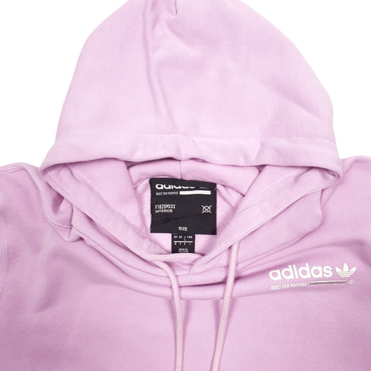 Womens Pink Adidas Spellout Hoodie Jumper