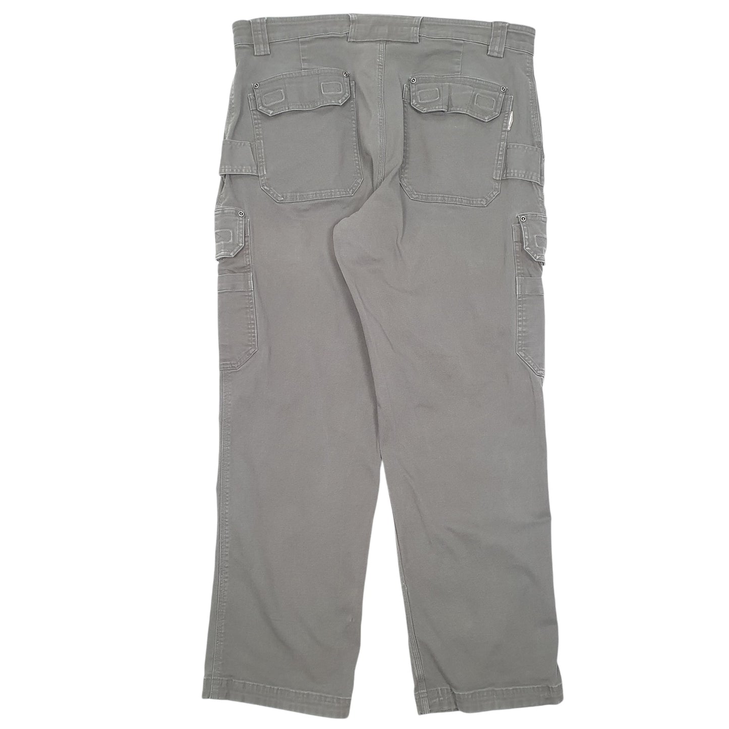 Mens Khaki Duluth Flex Fire Hose Workwear Utility Carpenter Cargo Trousers