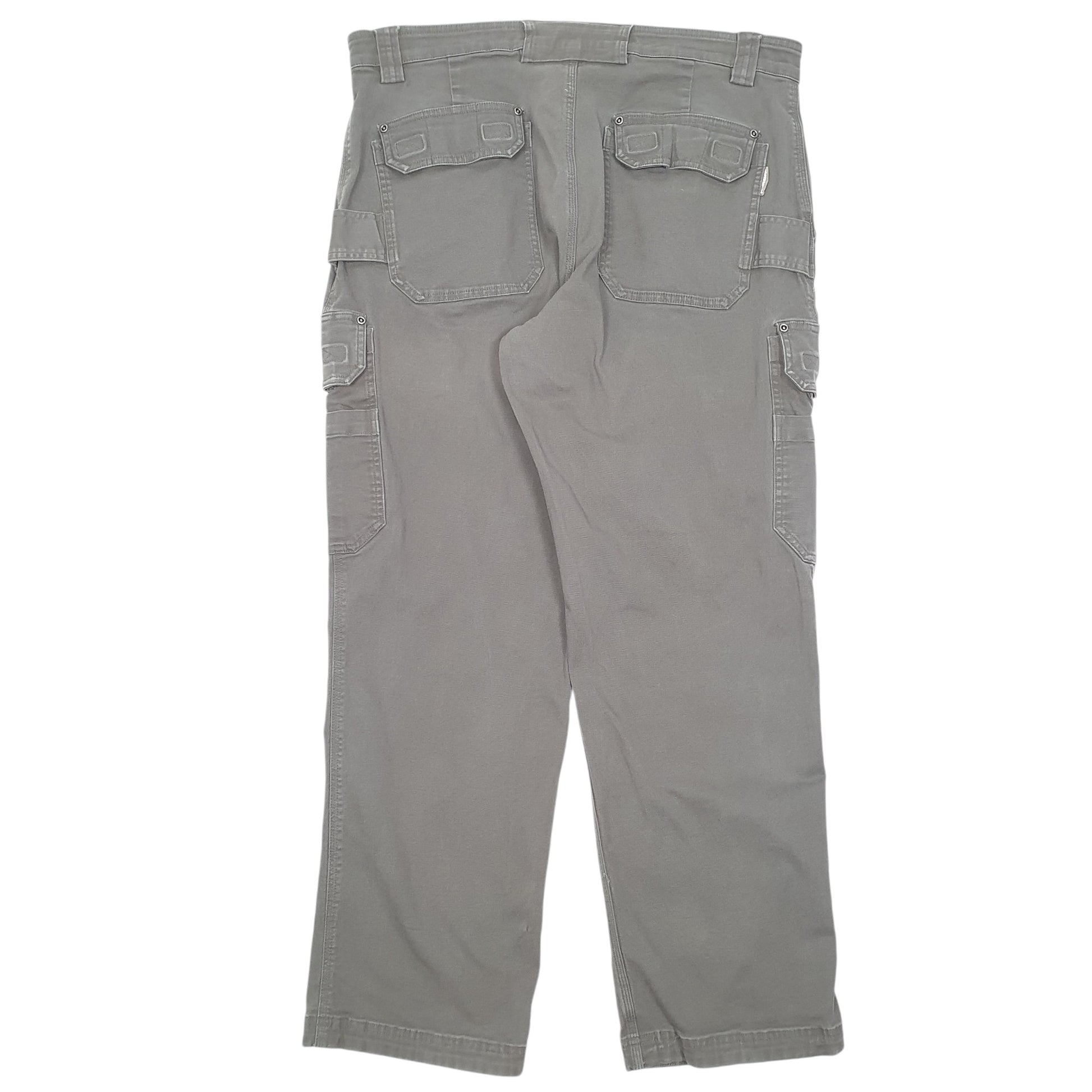 Mens Khaki Duluth Flex Fire Hose Workwear Utility Carpenter Cargo Trousers