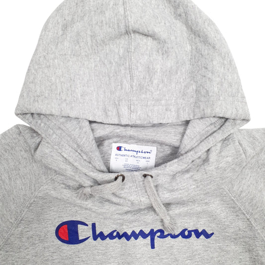 Womens Grey Champion Spellout Hoodie Jumper