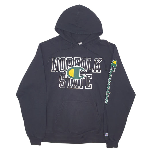Mens Black Champion Norfolk State Hoodie Jumper