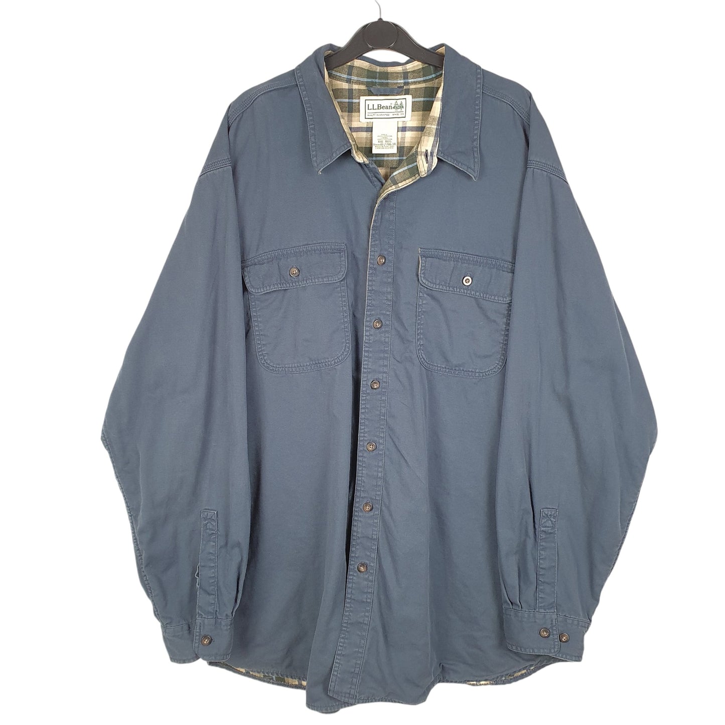 Mens Navy L.L.Bean Overshirt Shacket Long Sleeve Shirt