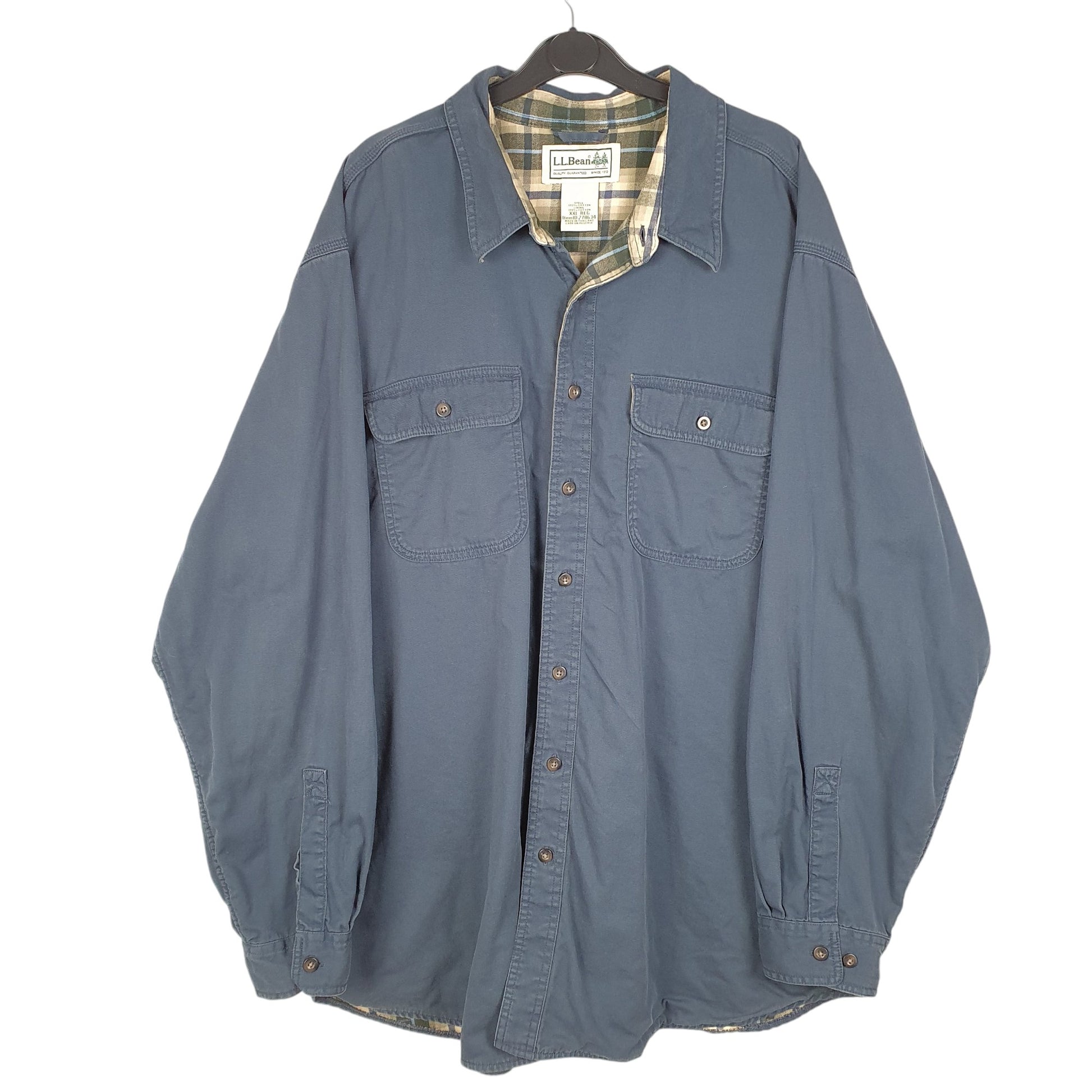 Mens Navy L.L.Bean Overshirt Shacket Long Sleeve Shirt