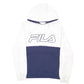 Mens White Fila Spellout Hoodie Jumper