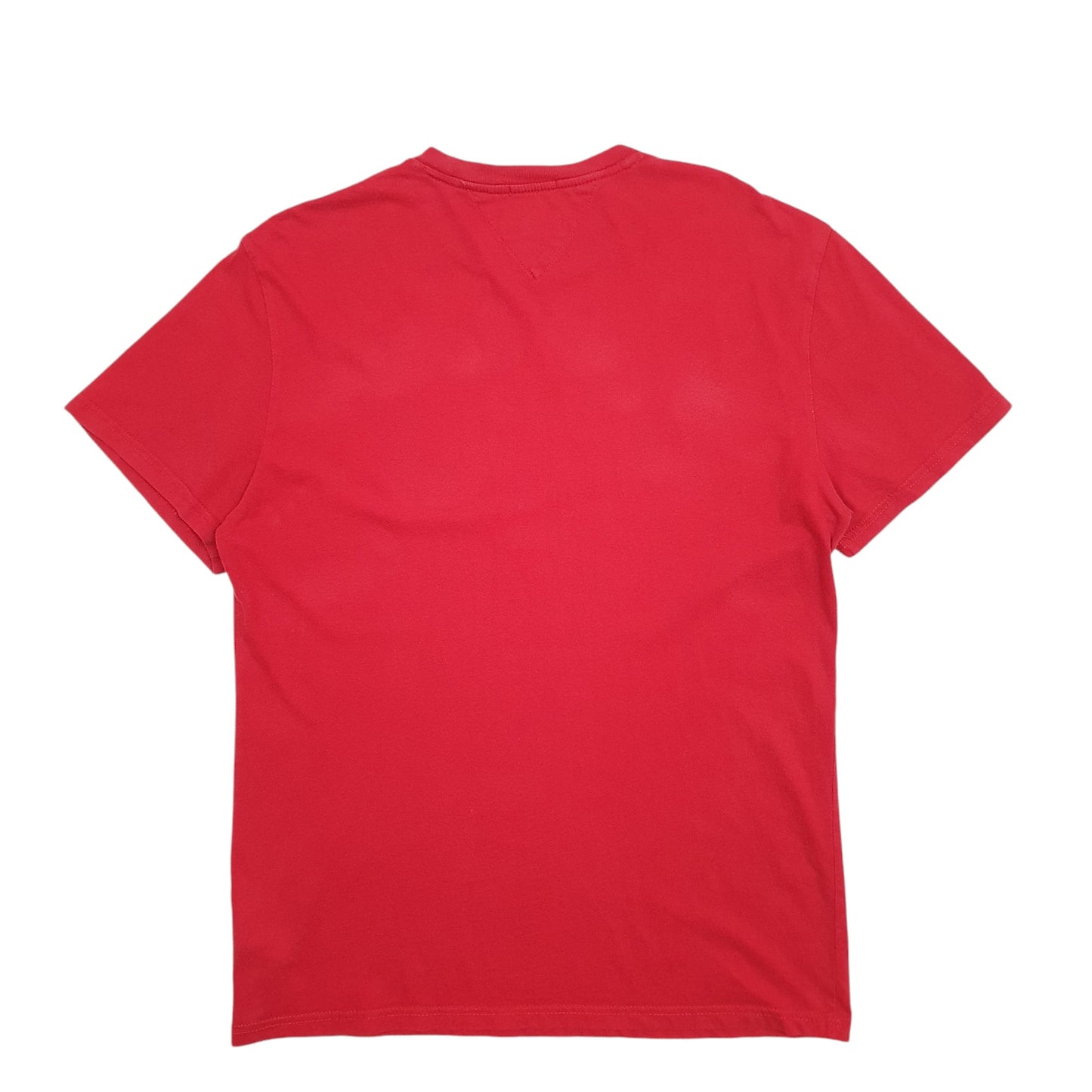 Mens Red Tommy Hilfiger Spellout Short Sleeve T Shirt