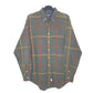 Mens Green Ralph Lauren Made In USA Vintage Lightweight Flannel Long Sleeve Shirt
