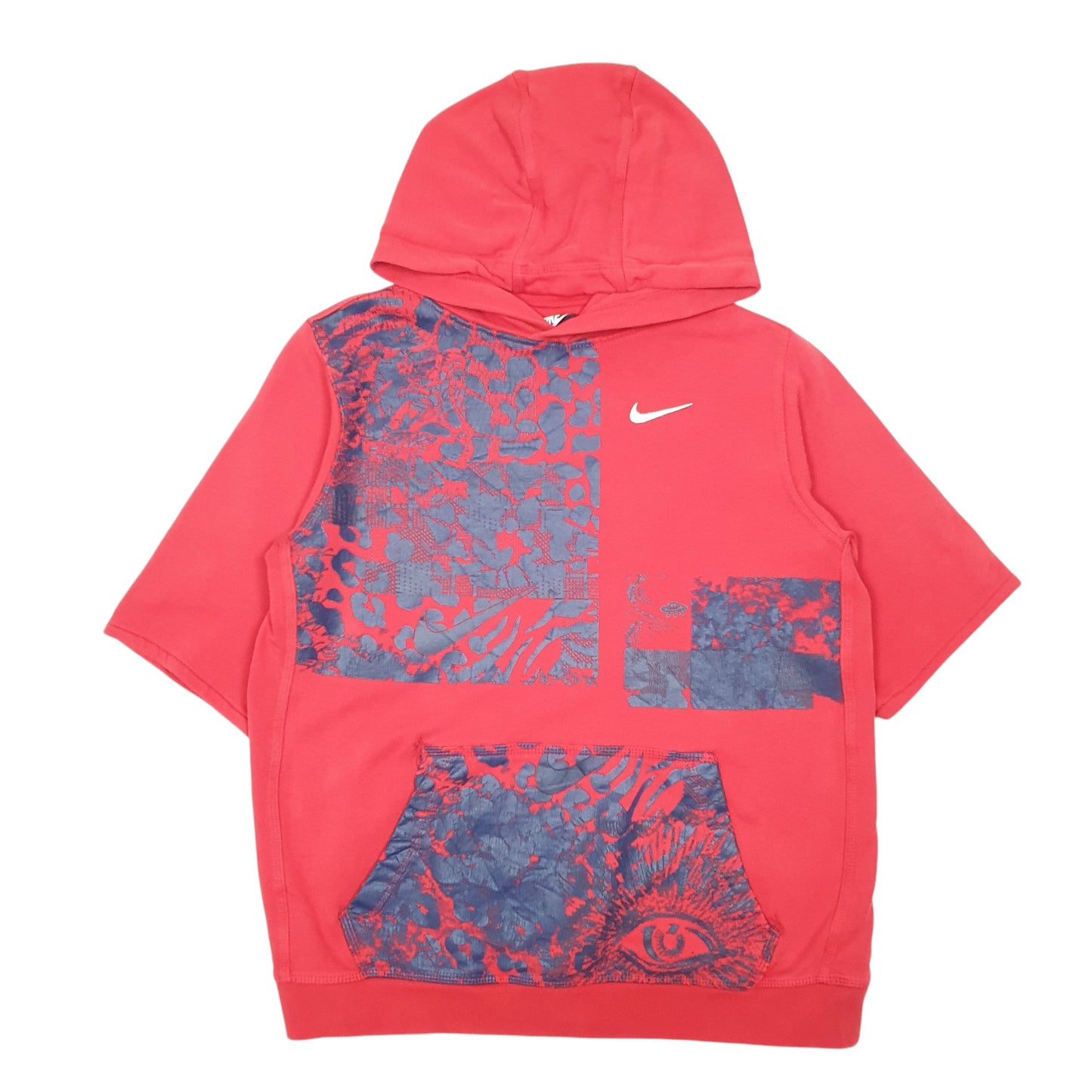 Womens Red Nike Short Sleeve Workout Gym Kyrie Irving Hoodie Jumper