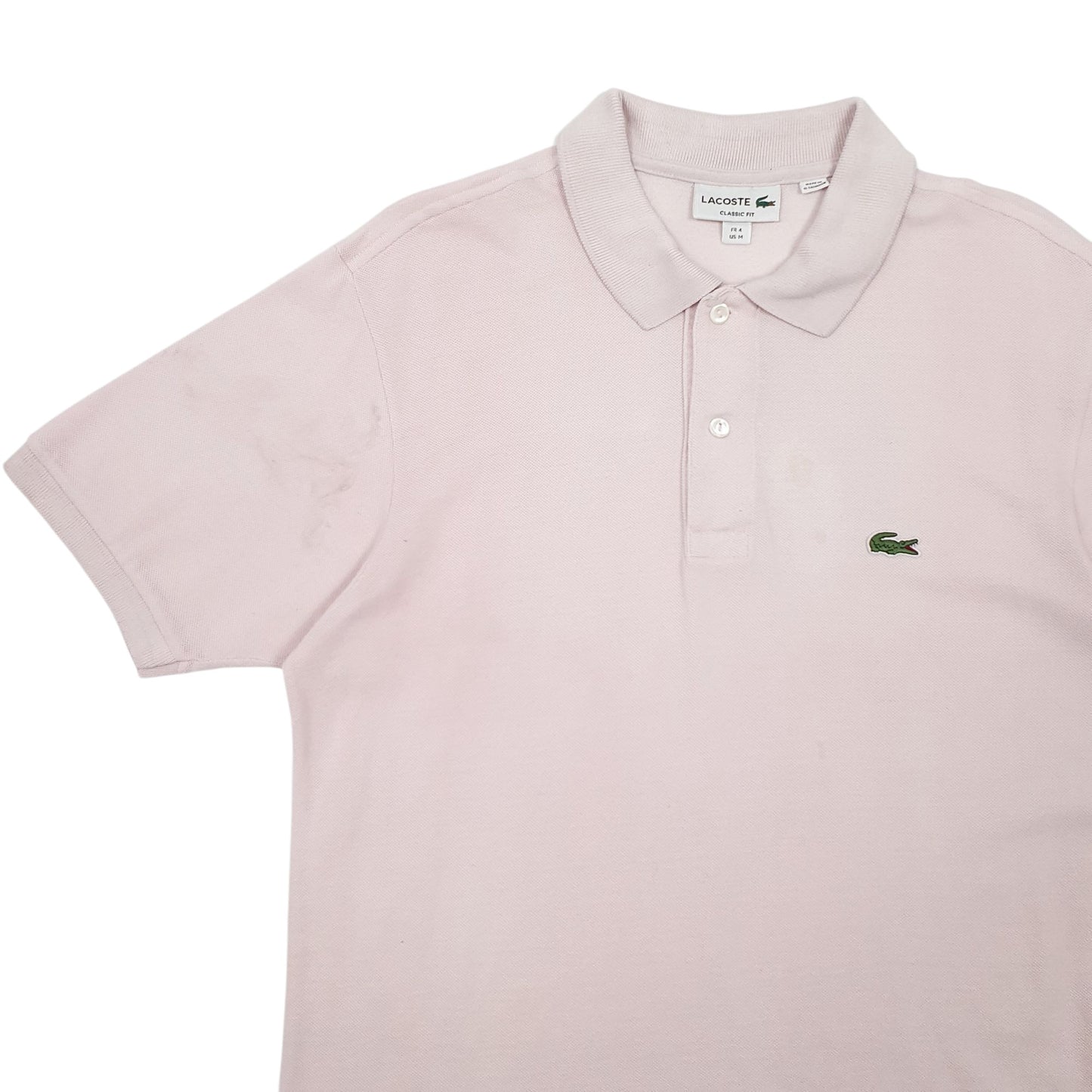 Mens Pink Lacoste  Short Sleeve Polo Shirt