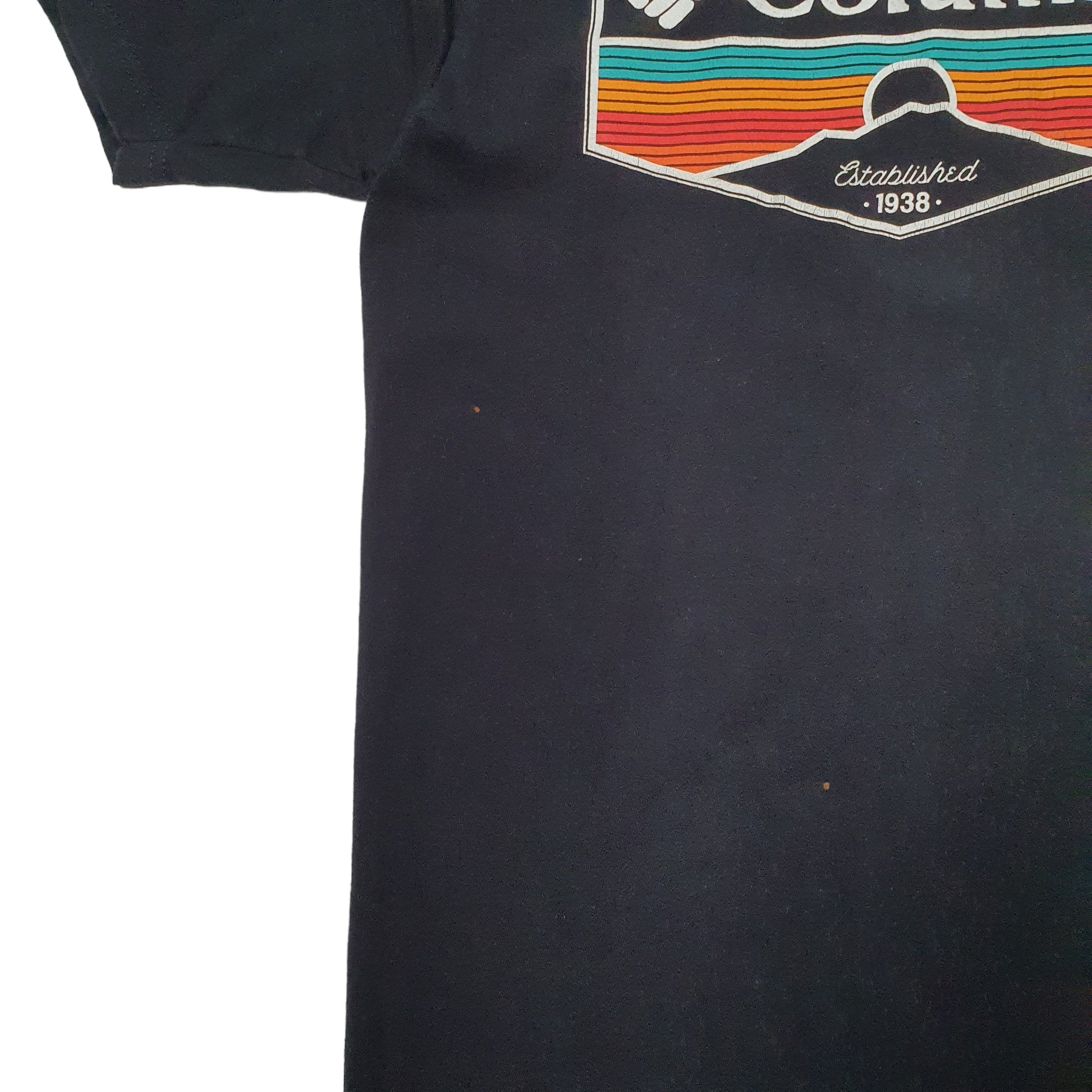 Mens Black Columbia Sportswear Spellout Short Sleeve T Shirt