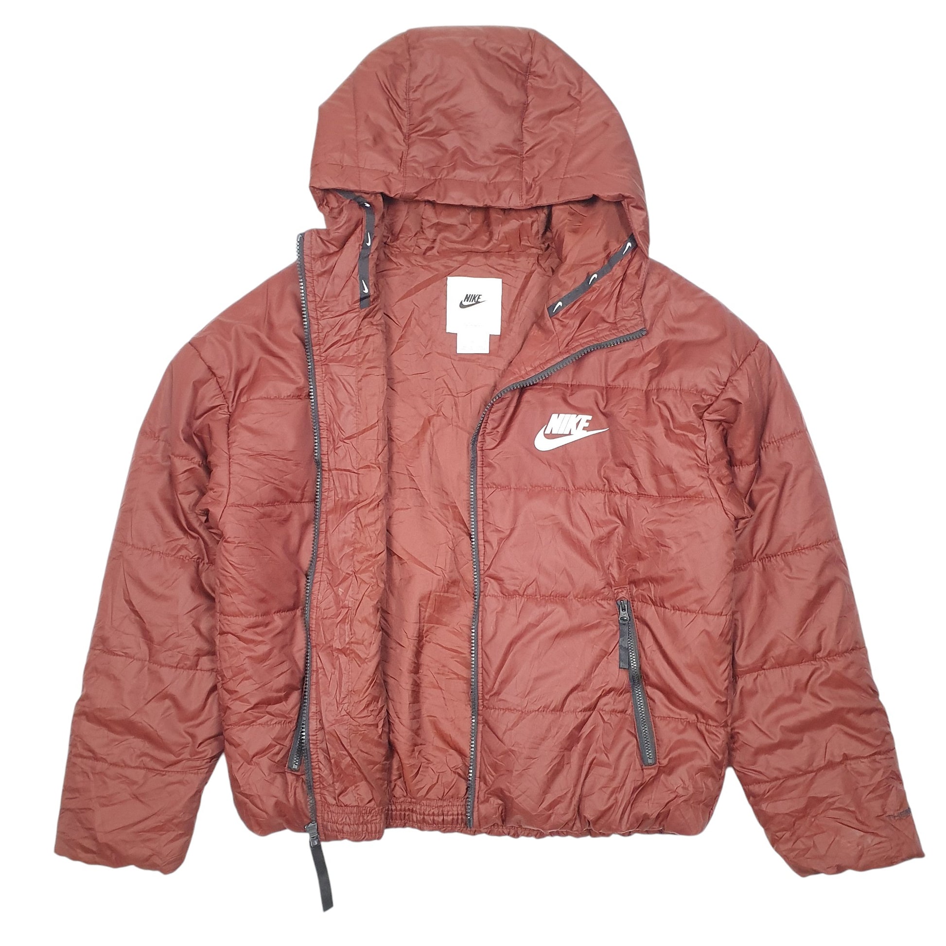 Womens Brown Nike Swoosh Therma Fit  Coat