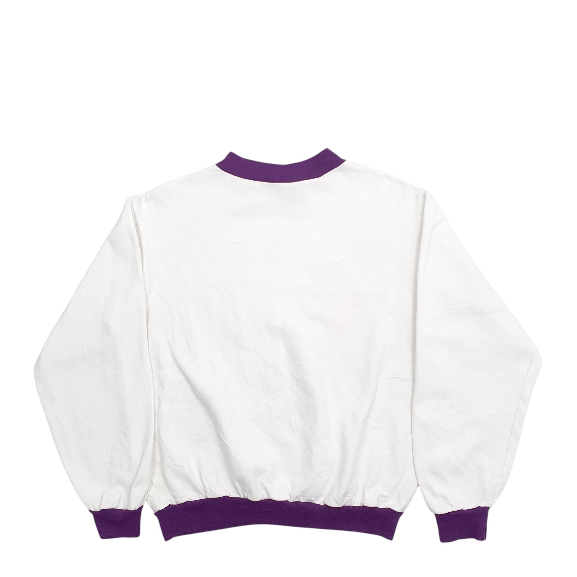 Womens White Western Shirt Line Alaska Made In USA Vintage 90's Birds Floral Crewneck Jumper