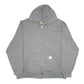 Mens Grey Carhartt Workwear Hoodie Original Fit Full Zip Jumper