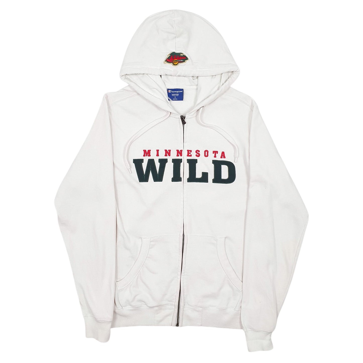 Mens White Champion Minnesota Wilds Full Zip Jumper