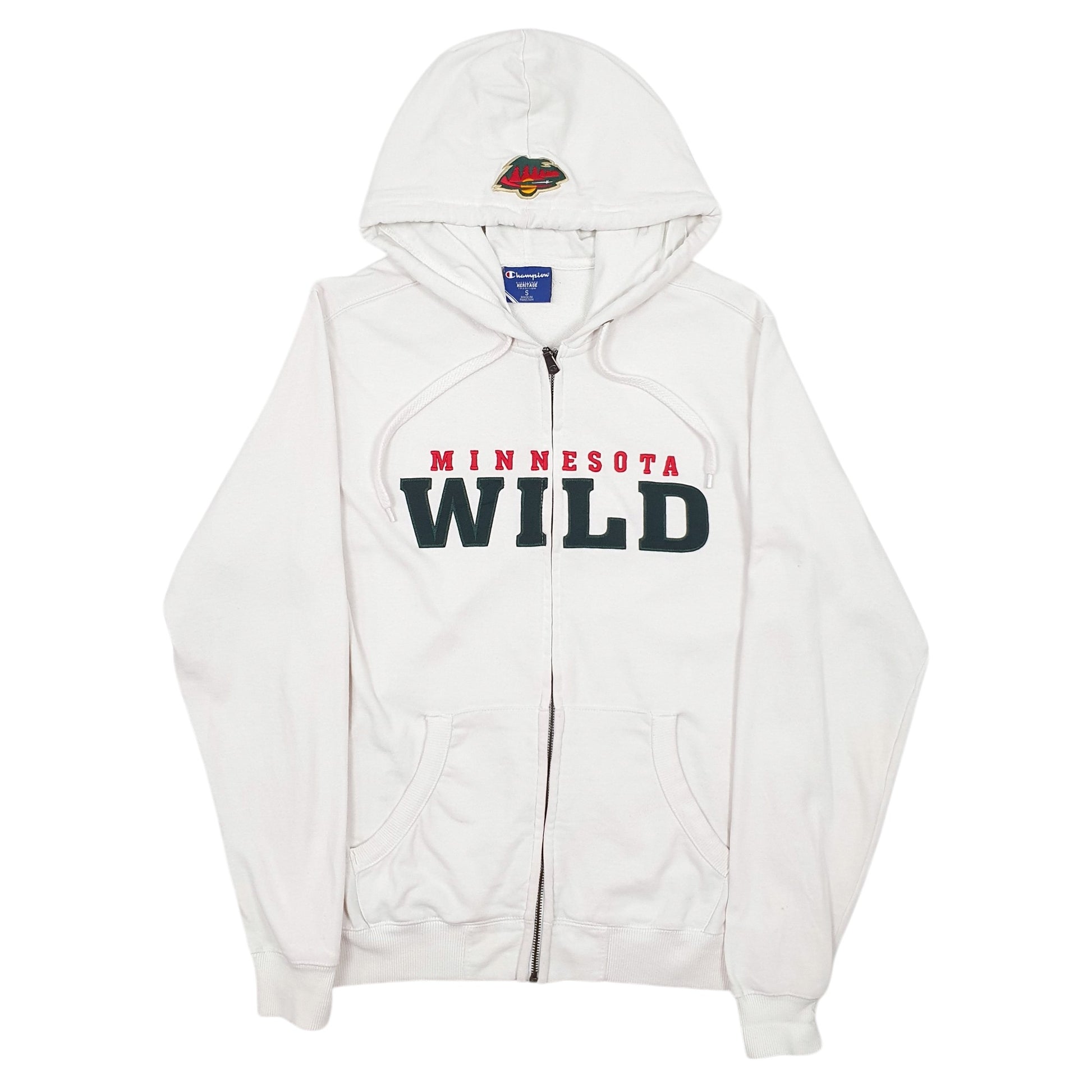 Mens White Champion Minnesota Wilds Full Zip Jumper
