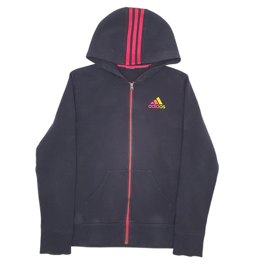 Womens Black Adidas  Full Zip Jumper