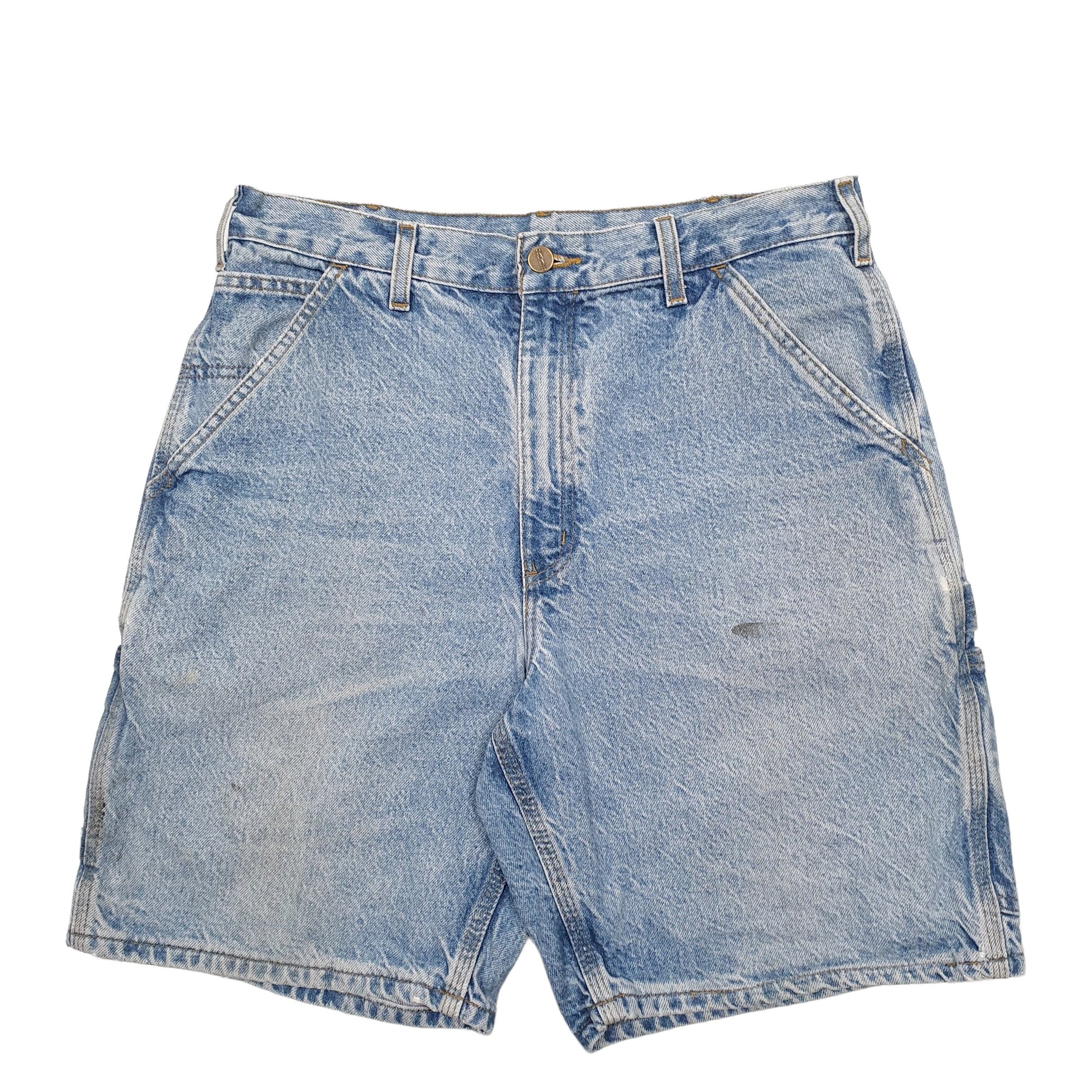 Mens Blue Carhartt Workwear Carpenter Shorts
