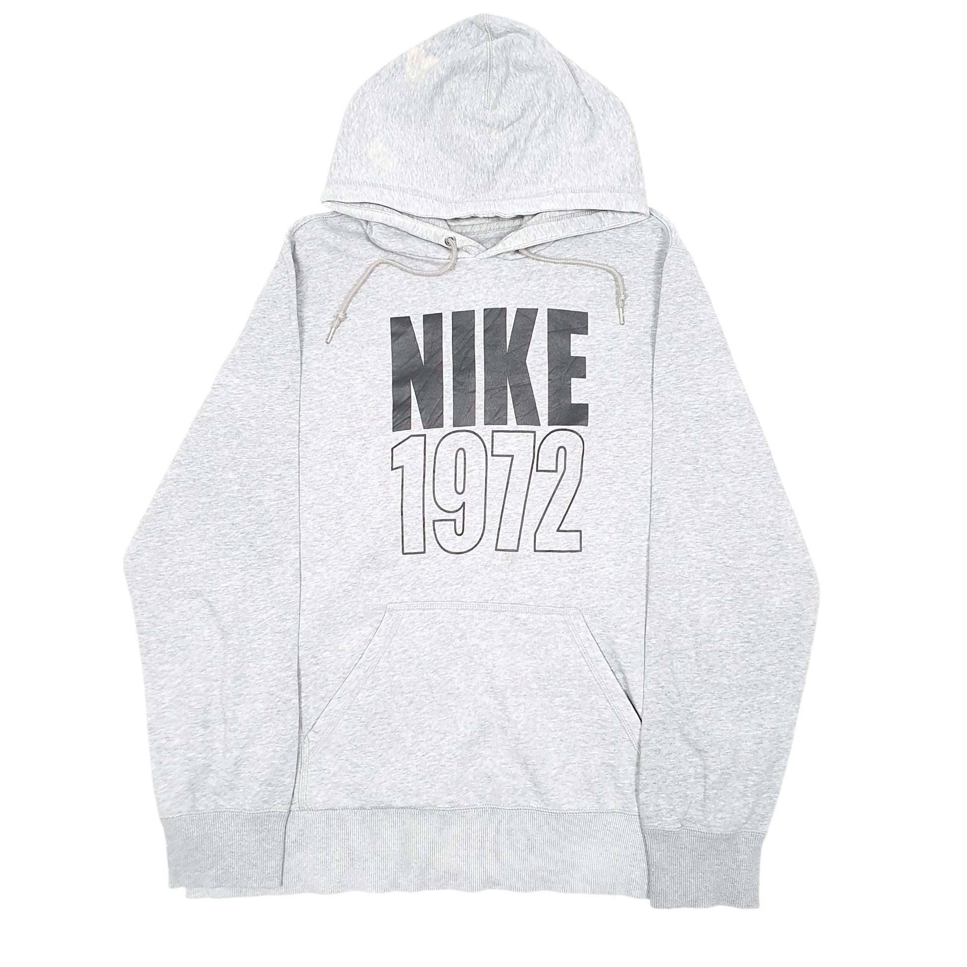 Mens Grey Nike Spellout 1972 Hoodie Jumper