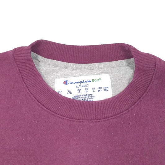 Mens Purple Champion  Crewneck Jumper