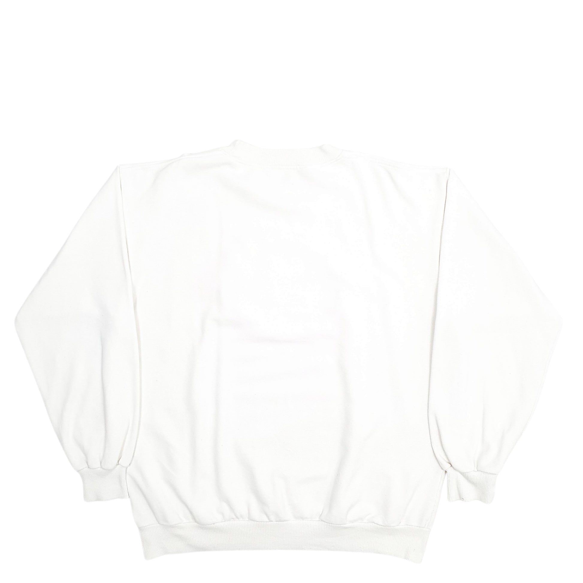 Mens White Lacoste Spellout Crewneck Jumper